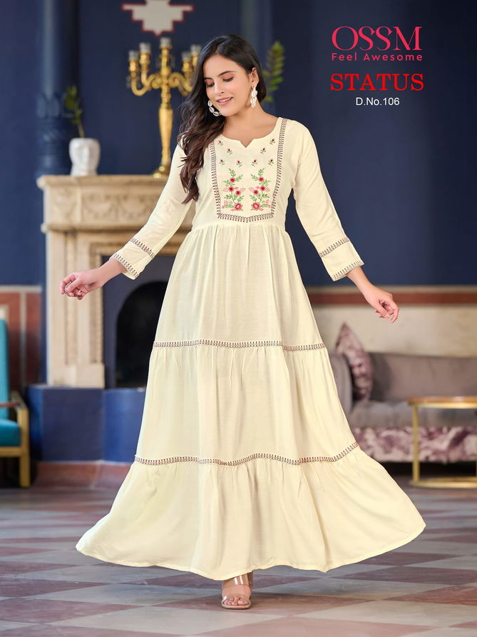 Status Vol 1 By Ossm Party Wear Kurtis Catalog